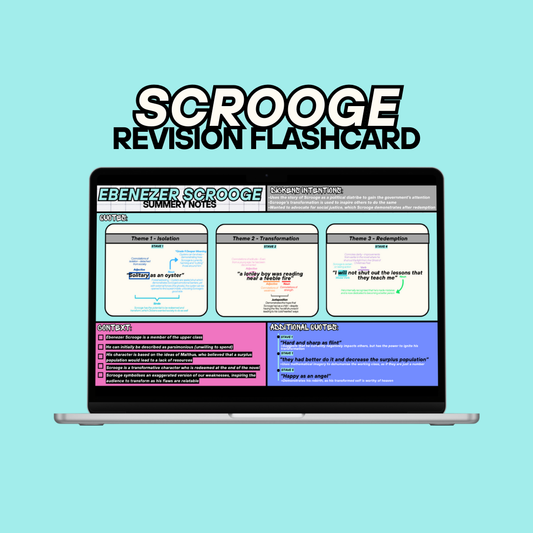 SCROOGE Revision Flashcard