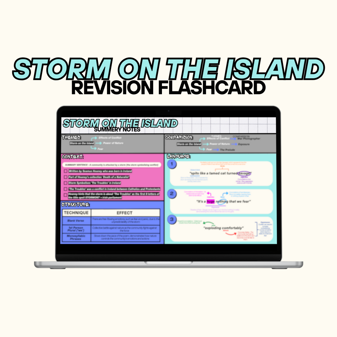 STORM ON THE ISLAND Revision Flashcard