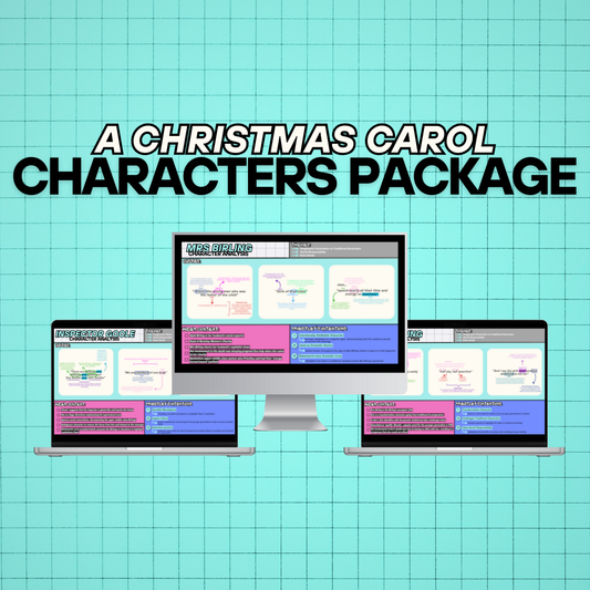 Christmas Carol Revision Flashcard Set (All Characters)