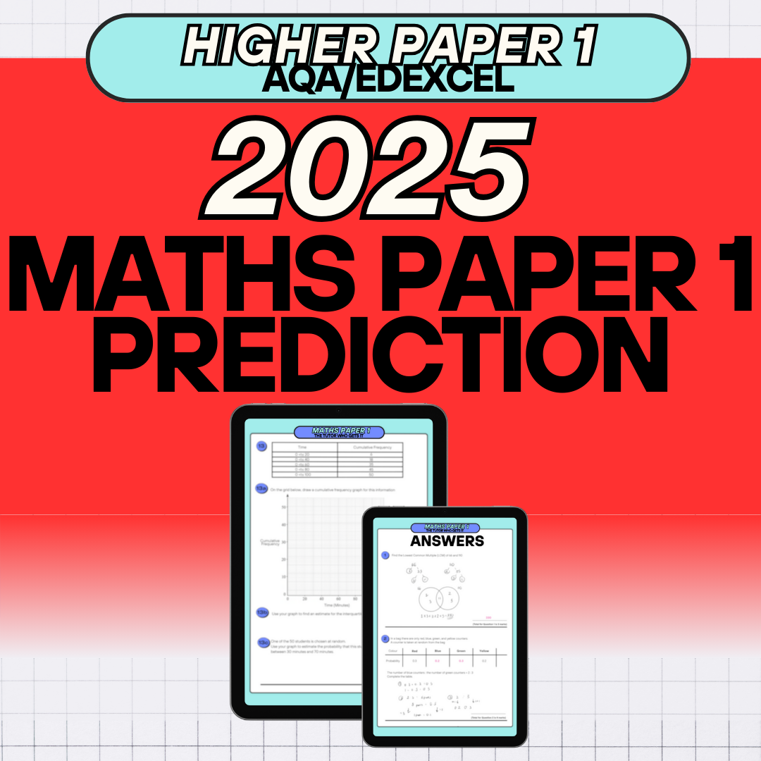 Maths PREDICTED PAPER 1 - Higher (2025)