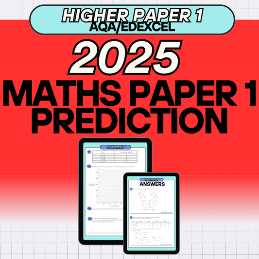 Maths PREDICTED PAPER 1 - Higher (2025)