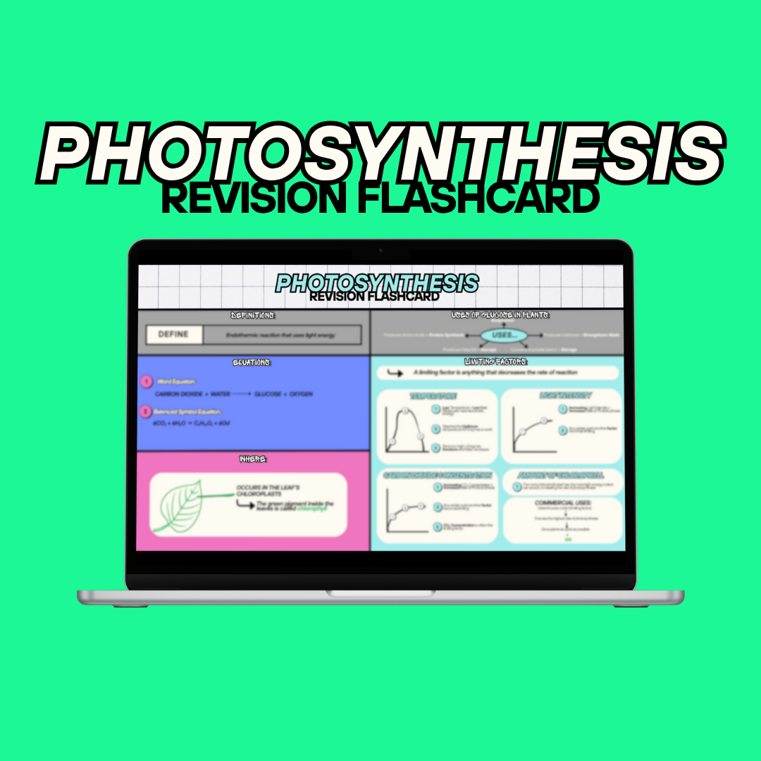 PHOTOSYNTHESIS Revision Flashcard (Combined Paper 1)