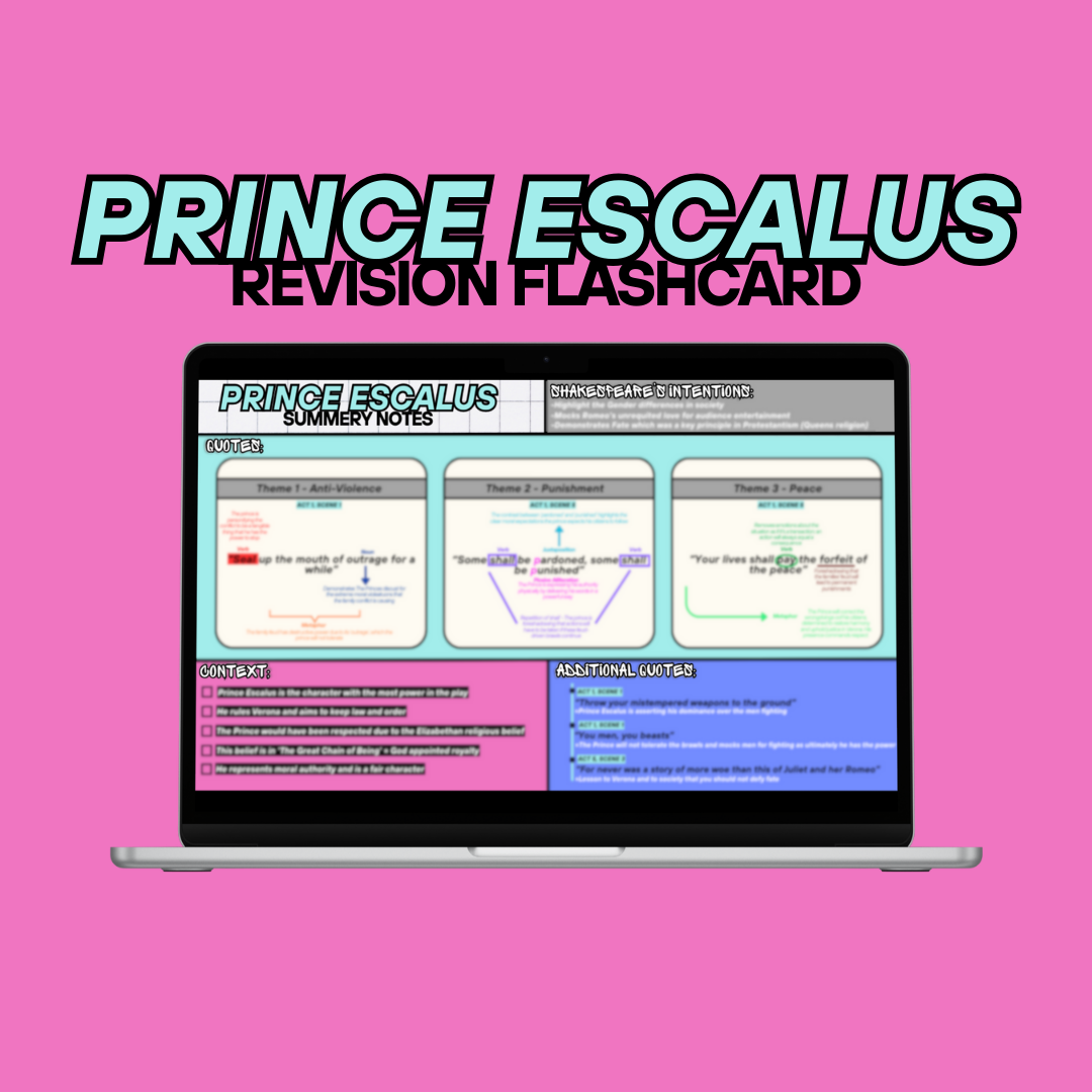 PRINCE ESCALUS Revision Flashcard