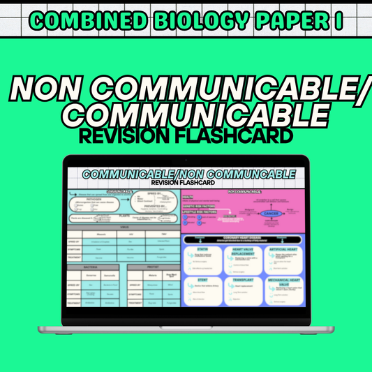 NON COMMUNICABLE/COMMUNICABLE Revision Flashcard (Combined Paper 1)