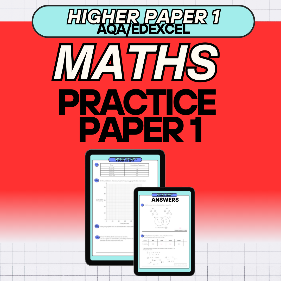 Maths PRACTICE PAPER 1 - Higher