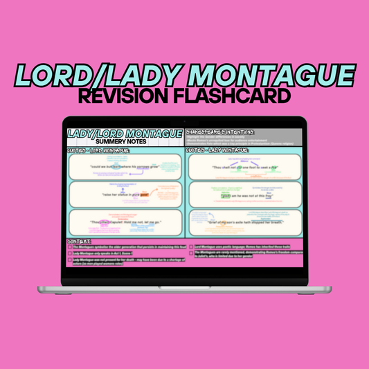 LORD/LADY MONTAGUE Revision Flashcard
