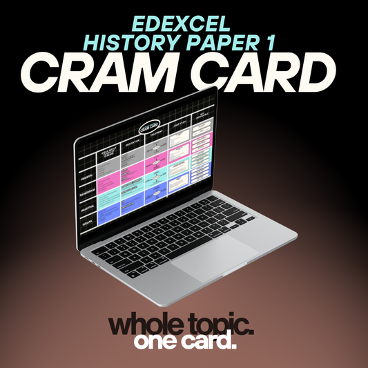 History Paper 1 CRAM CARD (Edexel)